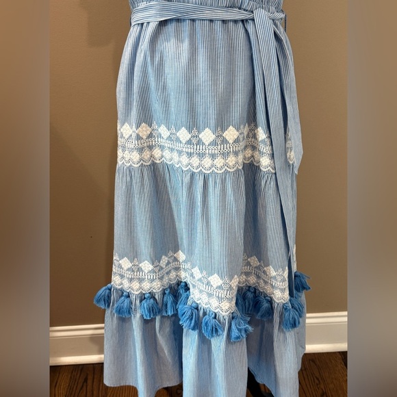 Women’s TULAROSA Lana midi Dress in Getty Stripe- Size XL - Picture 4 of 11